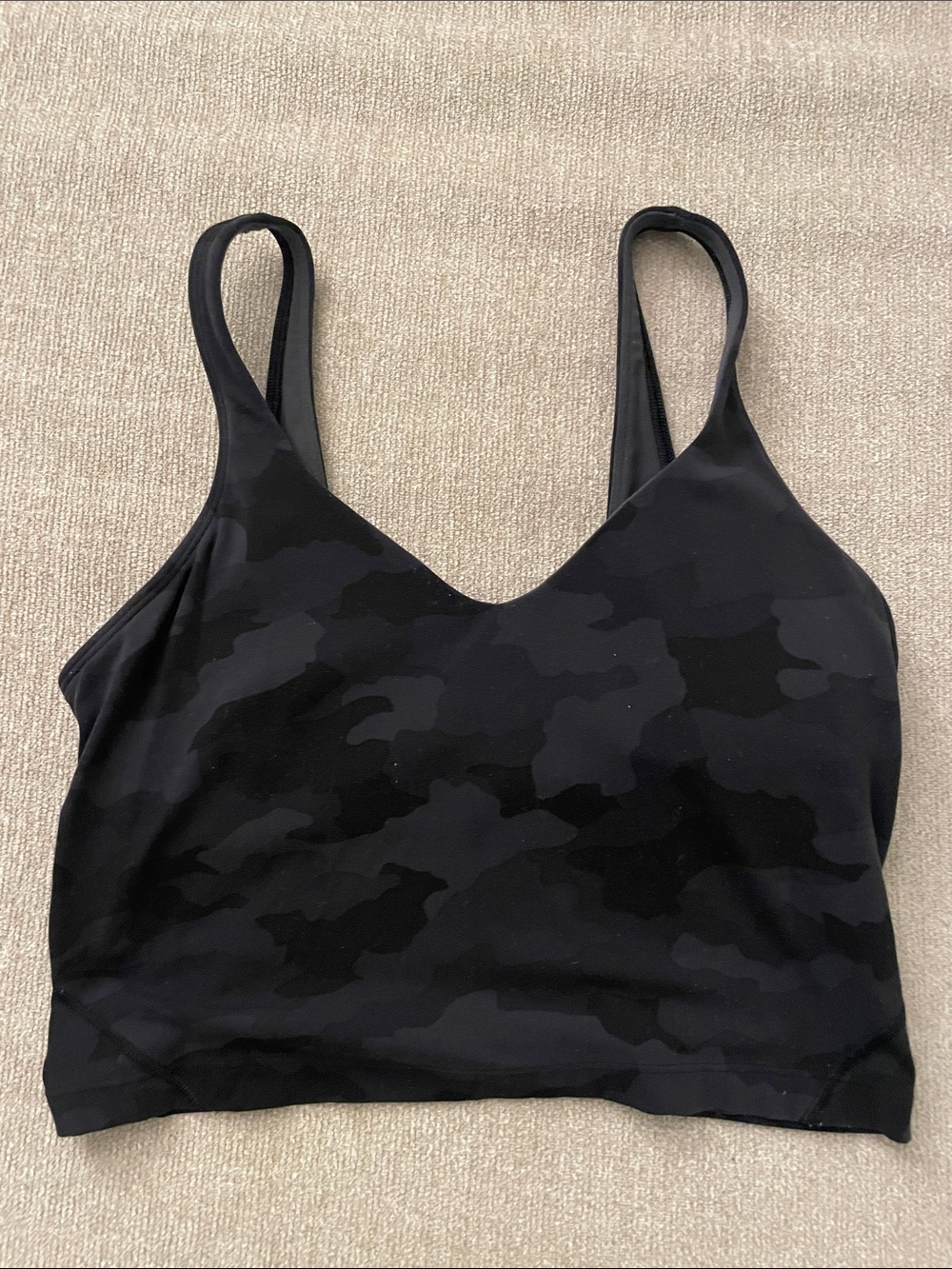 lululemon athletica Black Camo V-Neck Sports Bra